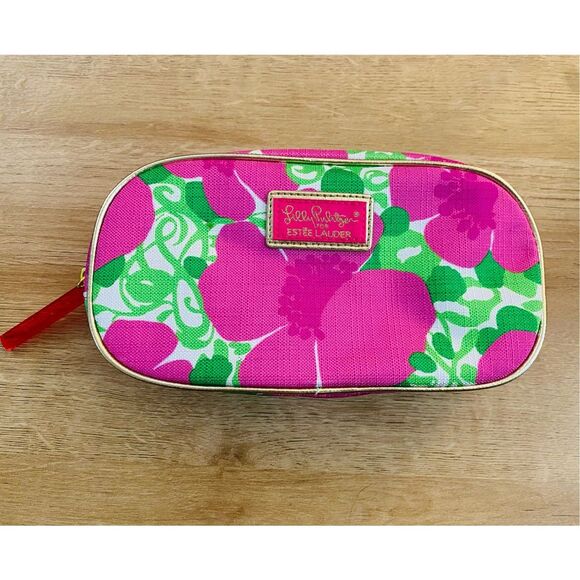 Lilly Pulitzer for Estée Lauder Signature Floral Cosmetic Makeup Bag - Picture 1 of 13
